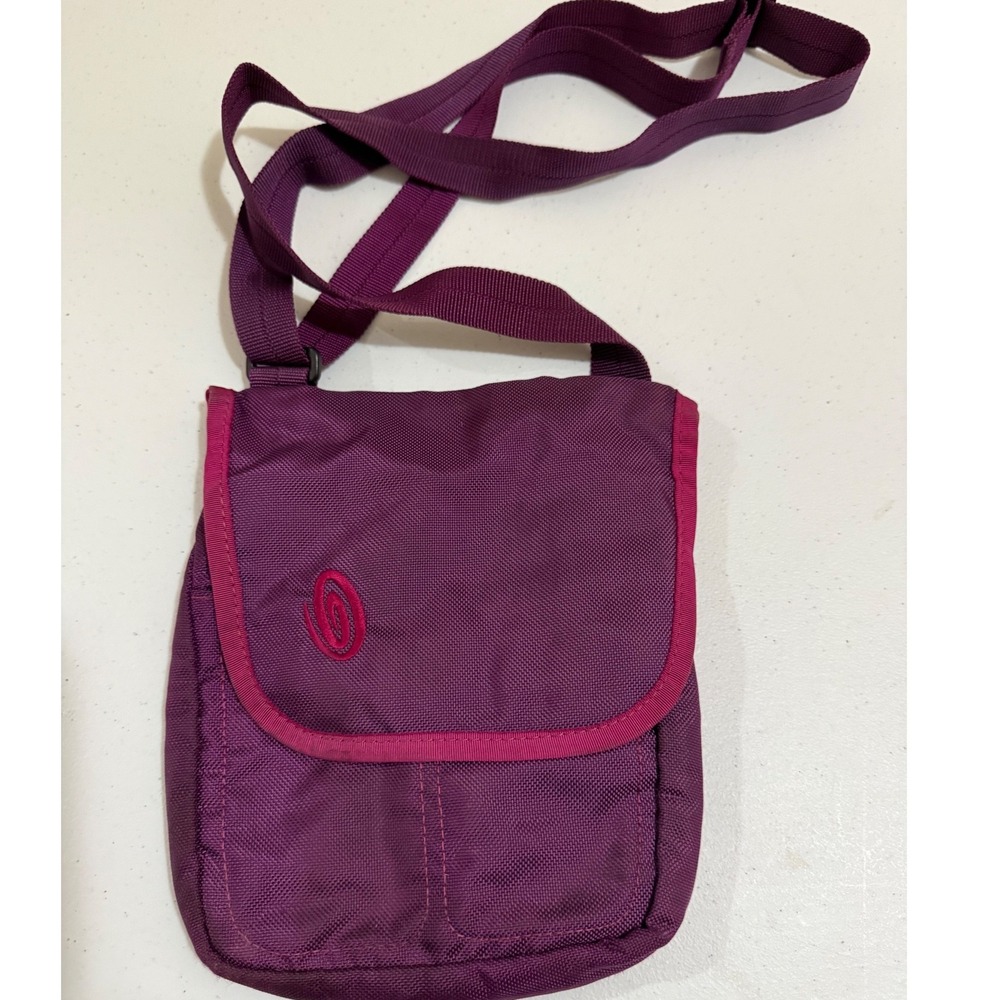 Timbuk2 Small Crossbody Messenger Bag Purple Pink Ballistic Nylon Travel Pouch